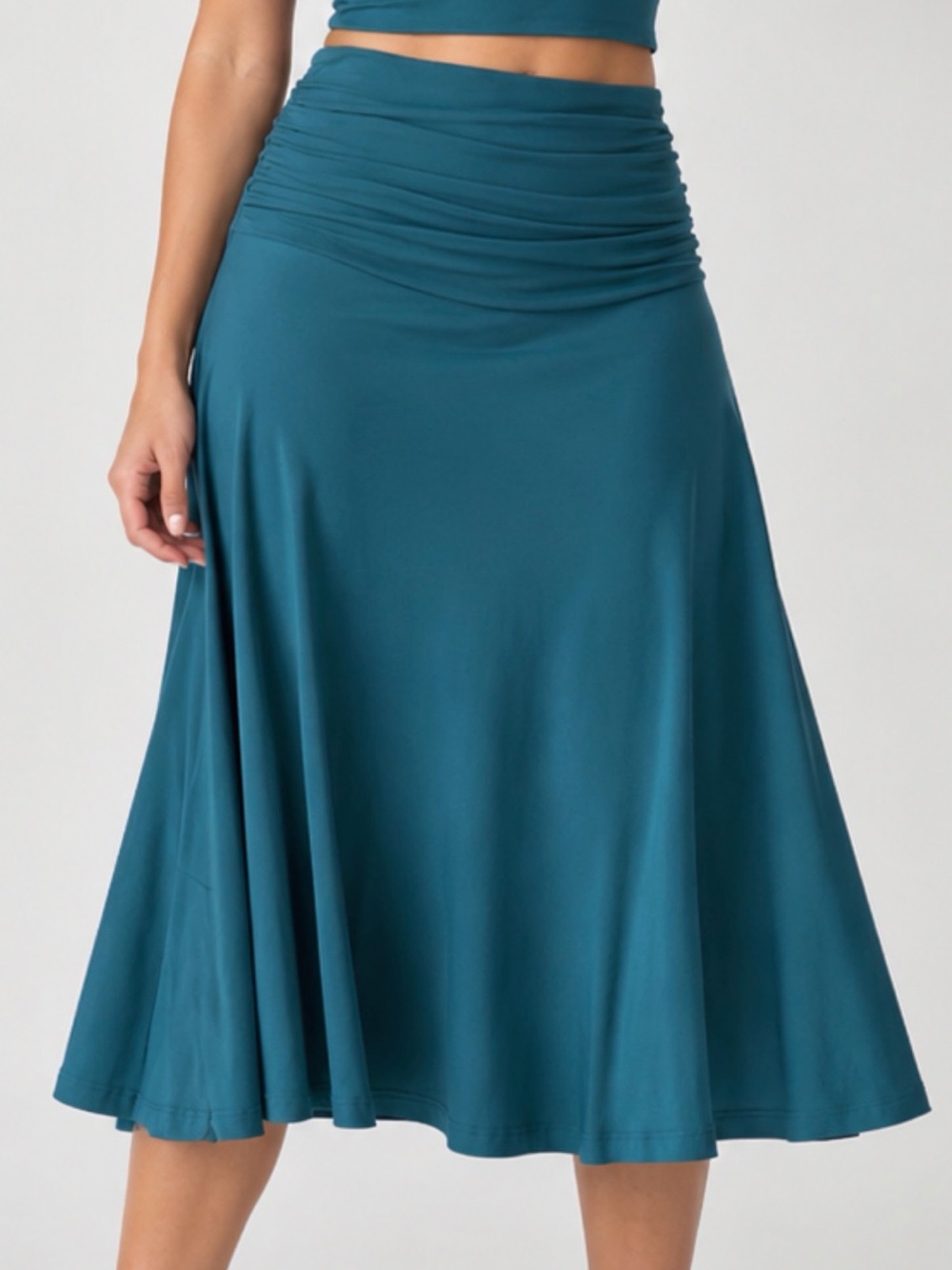 OGL Flowy Ruched Midi Skirt - Picture 5 of 5